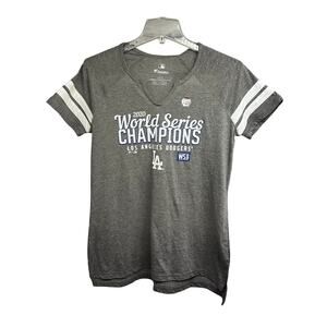 Fanatics MLB LA Dodgers Gray Graphic T-Shirt S/P World Series Champions 2020